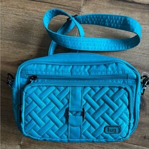 lug Carousel Teal Quilted Crossbody Messenger Bag just reduced from $42